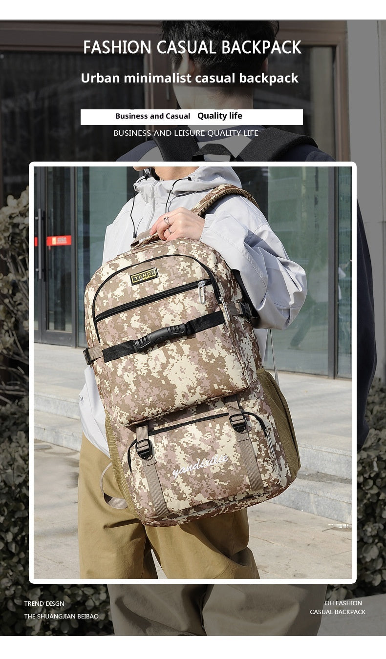 Only Self Pickup-Expanding Backpack, Durable And Retro Style Backpack, Super Large Capacity Hiking Backpack, Job-related Travel Backpack, Camping Luggage Bag