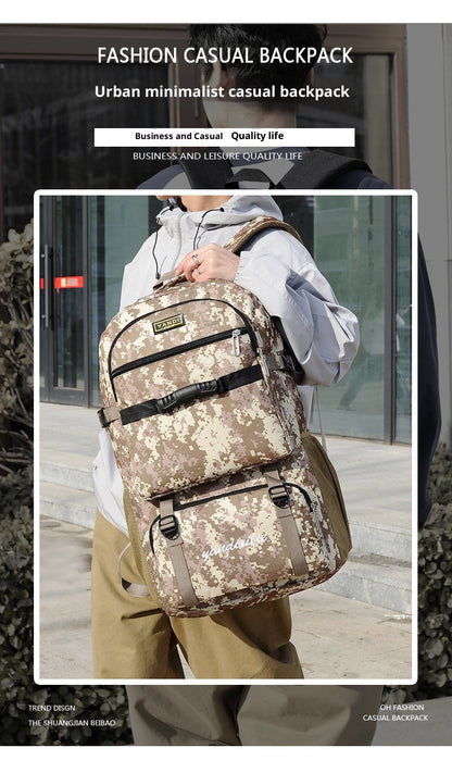 Only Self Pickup-Expanding Backpack, Durable And Retro Style Backpack, Super Large Capacity Hiking Backpack, Job-related Travel Backpack, Camping Luggage Bag