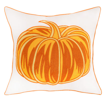 Pumpkin Embroidered Halloween Pillow Cover