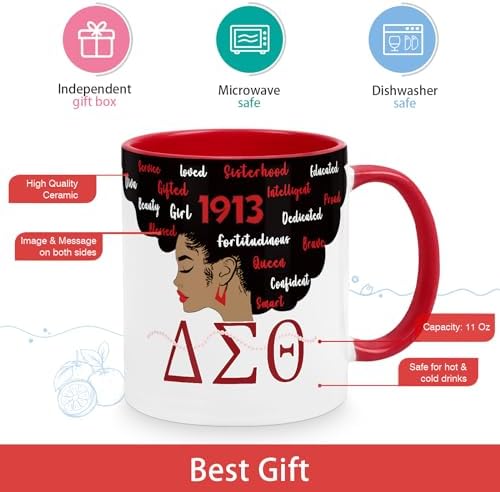 Delta sorority coffee mug for sisters