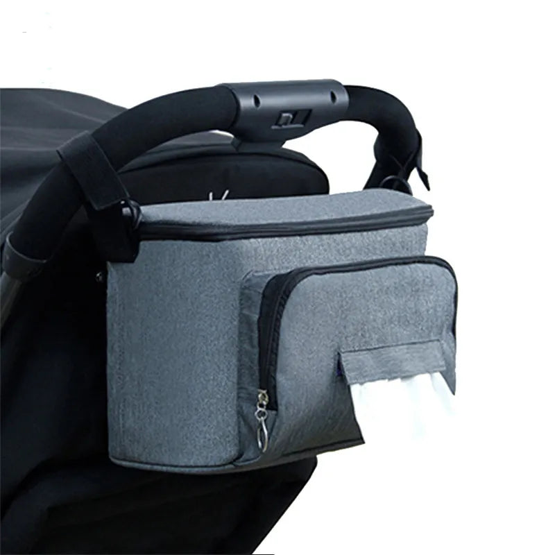 Waterproof diaper bag for moms with stroller straps and baby organizer

