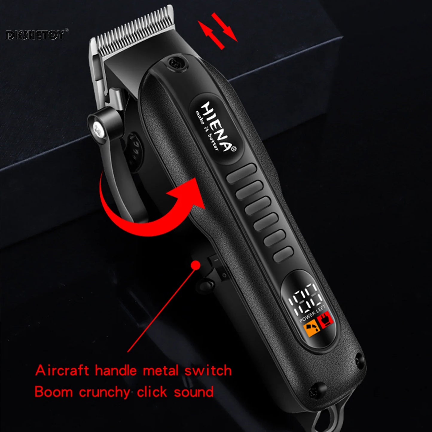Professional barber clippers with digital display for haircut and beard