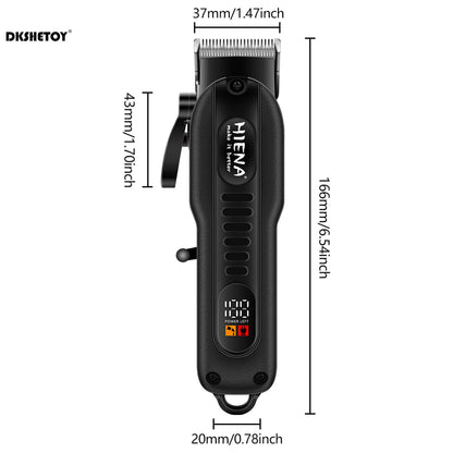 Professional barber clippers with digital display for haircut and beard