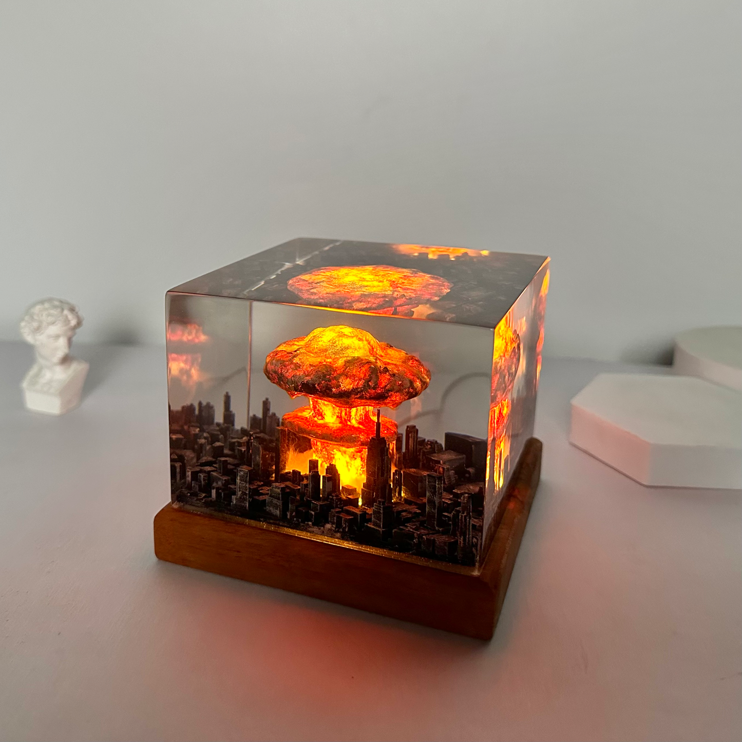 Atomic bomb resin night light
