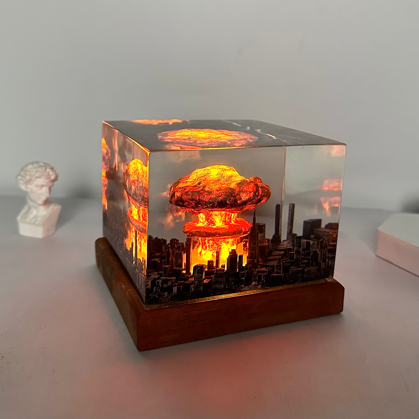 Atomic bomb resin night light