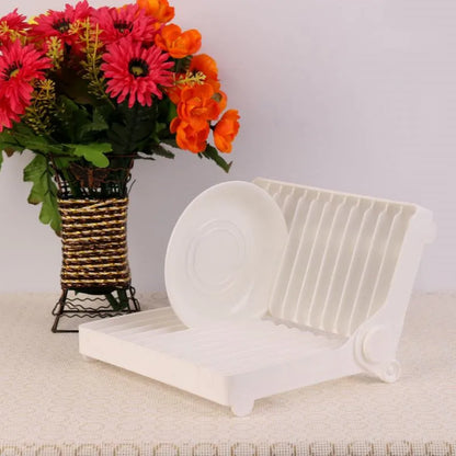 Multifunctional kitchen dish drying rack with drain tray and cup holder

