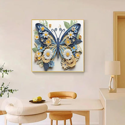 Butterfly Diamond Art 10x10 Full Drill Kit for Adults - Framed Mosaic Art with Irregular Diamonds (DIY Wall Decor)