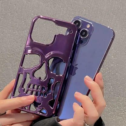 Hollow 3d Skull Callous Phone Case For iPhone 14