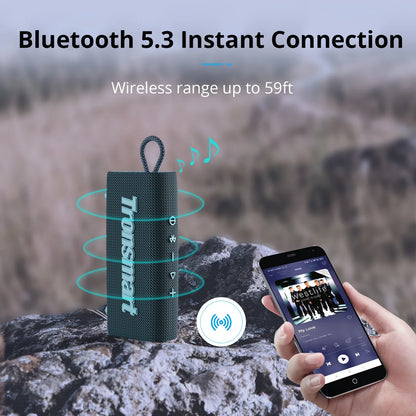 Tronsmart portable Bluetooth speaker with waterproof design and dual drivers

