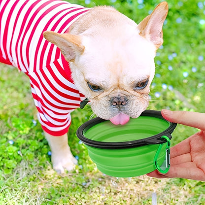 Pet Silicone Dog Food Water Bowl Travel Portable Folding  Supplies