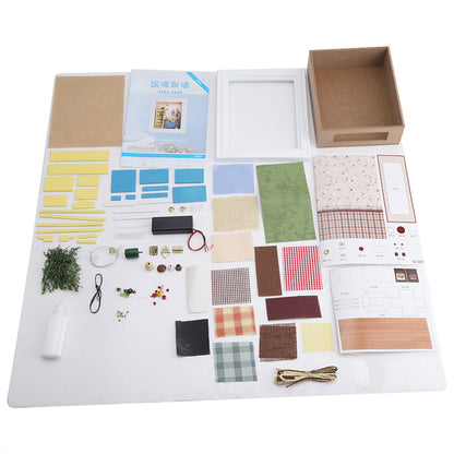 DIY Dollhouse Photo Frame Design Warm House Kit with Furniture Birthday Gifts Home Decoration