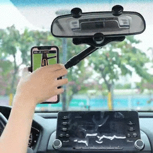 Luxora Universal Car Rearview Mirror Hands Free Phone Holder