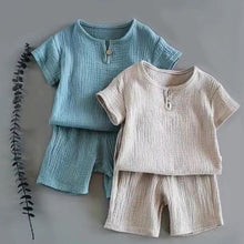 Linen Summer T-Shirt & Short Set for Baby & Kids