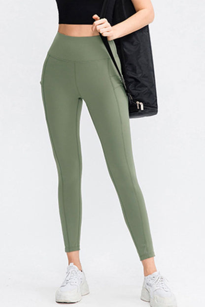 Women's High-Waisted Wide Waistband Stretch Leggings