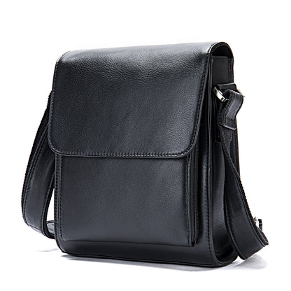 Genuine Leather Mens Shoulder Fashion Saddle Leather Crossbody Casual Messenger Bag