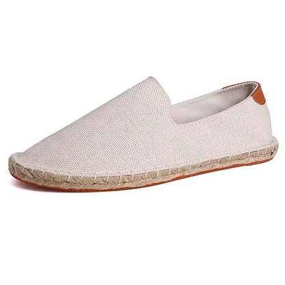 Wear-resistant Canvas Mens Shoes Breathable Slip-on Loafers