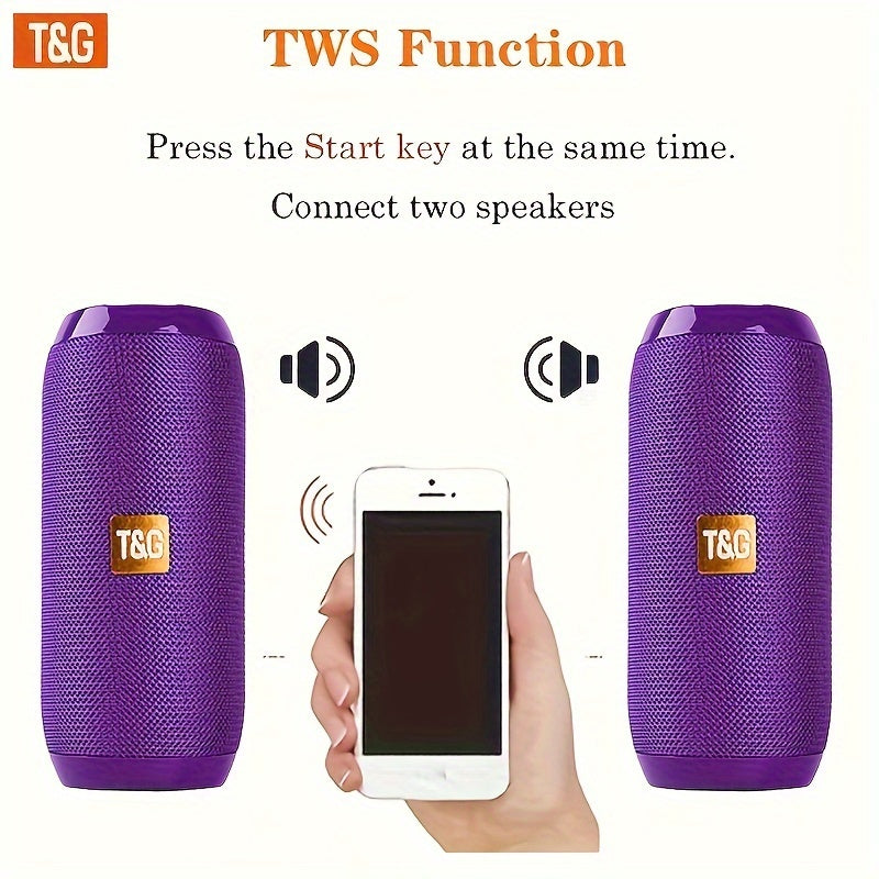 TG117 Wireless Portable Speaker, TWS Stereo, Built-in Microphone