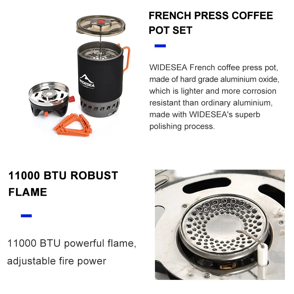 Compact portable camping stove for outdoor cooking during hiking and backpacking trips

