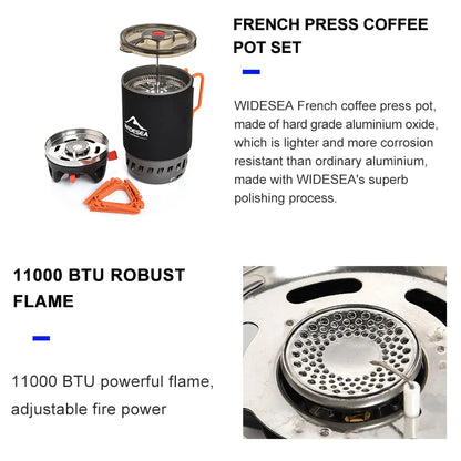 Compact portable camping stove for outdoor cooking during hiking and backpacking trips

