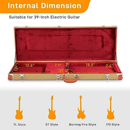 Durable electric guitar hard case protective