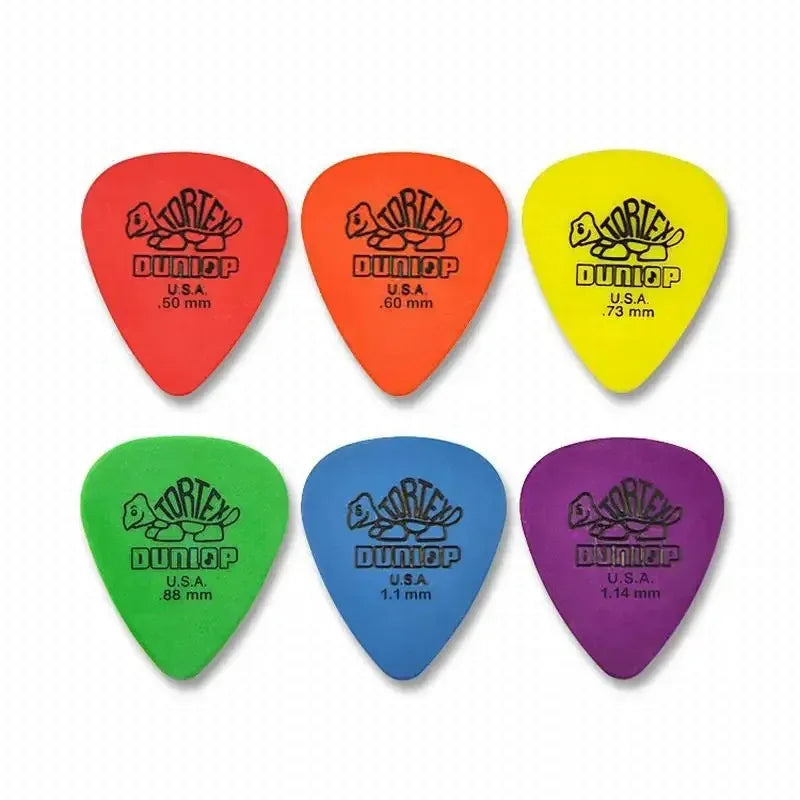 "Dunlop Guitar Picks Set with 10 pieces for acoustic and electric guitars"