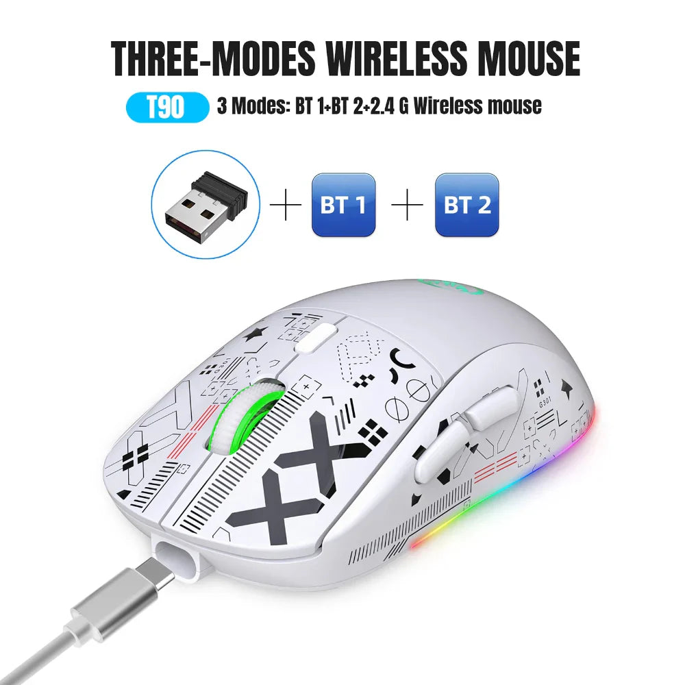 Rechargeable RGB Wireless Gaming Mouse with 3600 DPI for PC and Laptop

