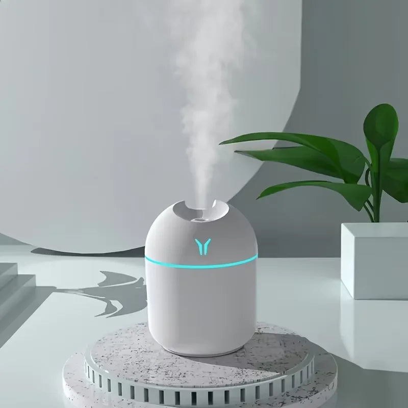 Portable USB Ultrasonic Air Humidifier Essential Oil Diffuser with Colorful LED Light for Car and Home

