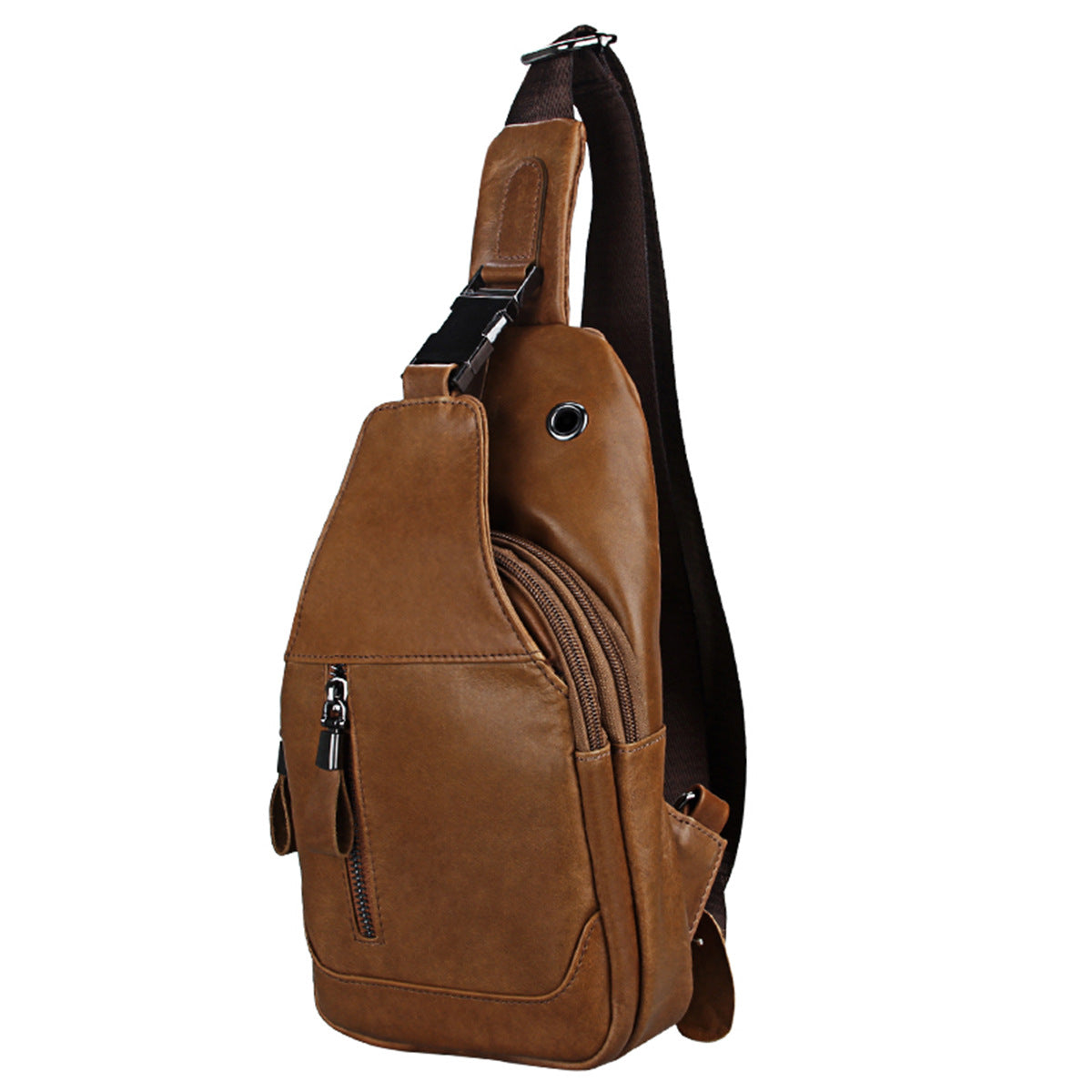 Men's First-Layer Cowhide Crossbody Bag