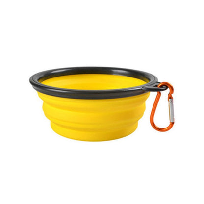 Pet Silicone Dog Food Water Bowl Travel Portable Folding  Supplies