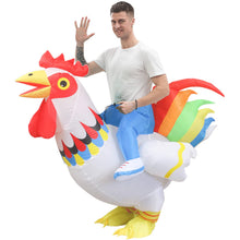 ZISUEX Inflatable Ride on Chicken Costume Adult White Chicken Blow up Costume Chicken Inflatable Costume Adult Halloween Costume Chicken Suit Inflatable Animal Costume for Men -- FastCartUS -- product