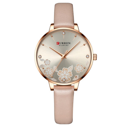 Women's Waterproof Casual Leather Small-Dial Watch