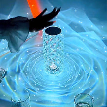 16-Color LED Crystal Rose Touch Lamp