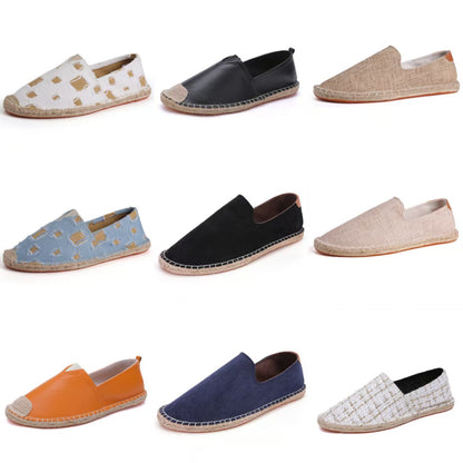 Wear-resistant Canvas Mens Shoes Breathable Slip-on Loafers