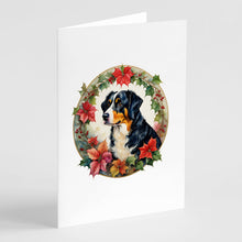 Appenzeller Sennenhund Christmas Flowers Greeting Cards Pack of 8 -- FastCartUS -- product