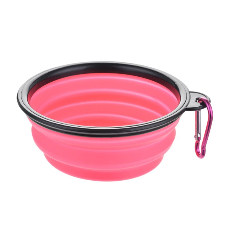 Pet Silicone Dog Food Water Bowl Travel Portable Folding  Supplies