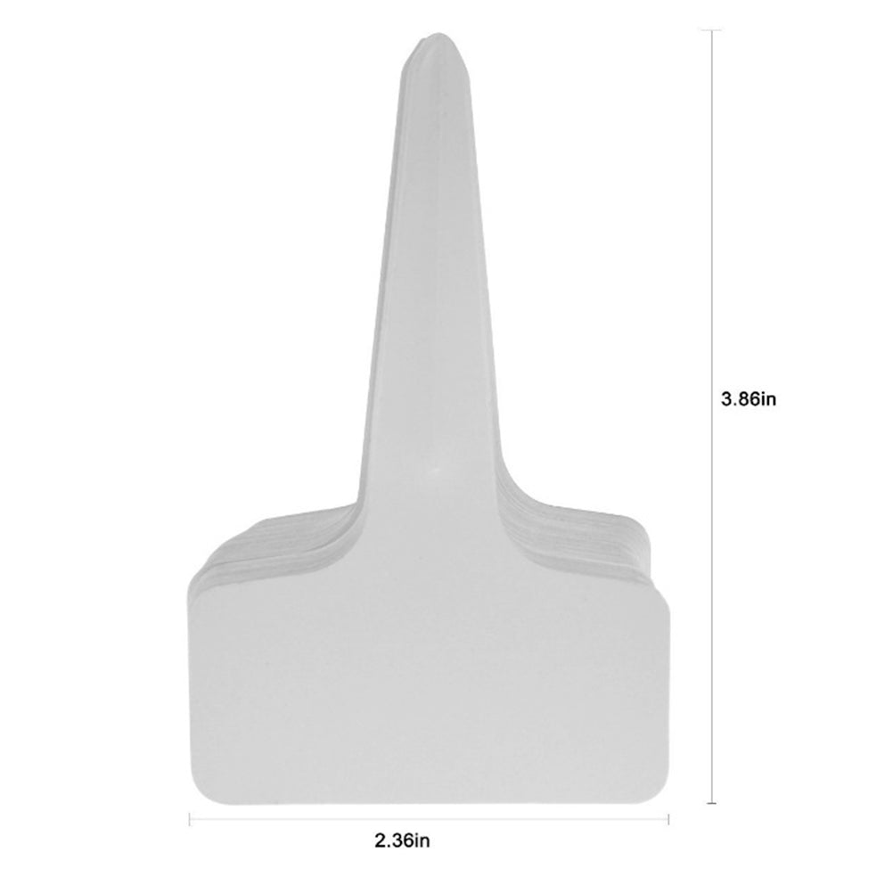 100 pcs PVC Garden Labels White Gardening Plant Sorting Sign Tag Ticket Plastic Writing Plate Board Plug