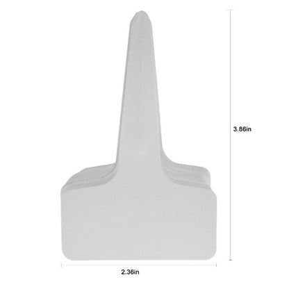 100 pcs PVC Garden Labels White Gardening Plant Sorting Sign Tag Ticket Plastic Writing Plate Board Plug