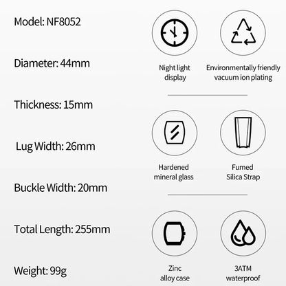 Naviforce men’s quartz watch with calendar and sport design for everyday use

