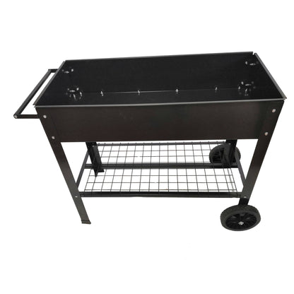 Mobile Metal Raised Garden Bed Cart With Legs For Outdoor House Patio