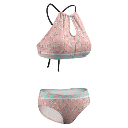 Pink and Blue Soft Beautiful Ladies Bikini Swimsuit. Miami Collection