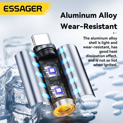 Flameless USB-C lighter with tungsten wire for safe air travel