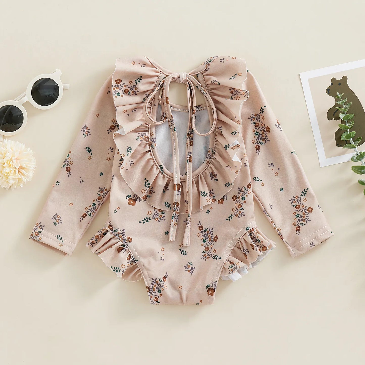 floral baby swimsuit

