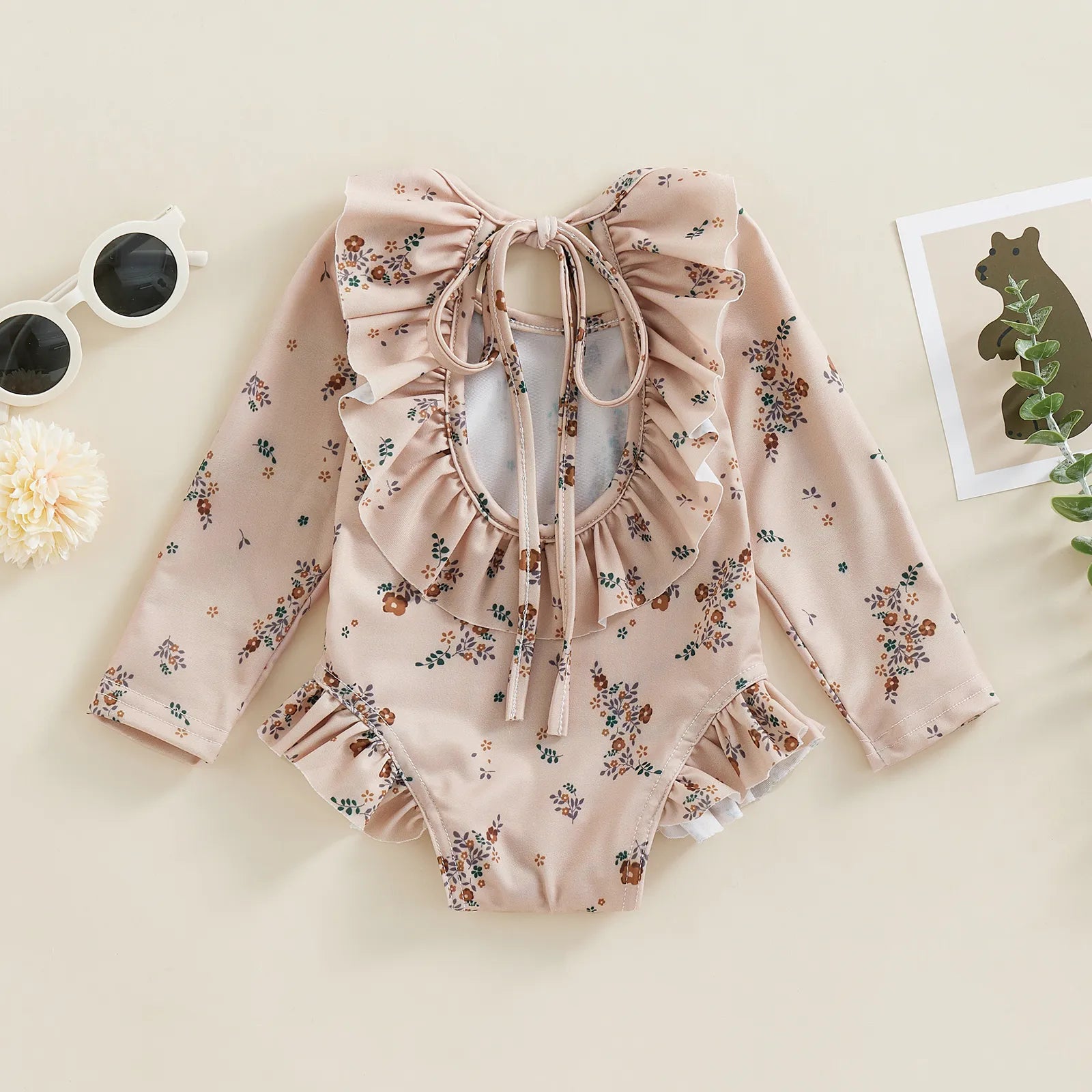 floral baby swimsuit

