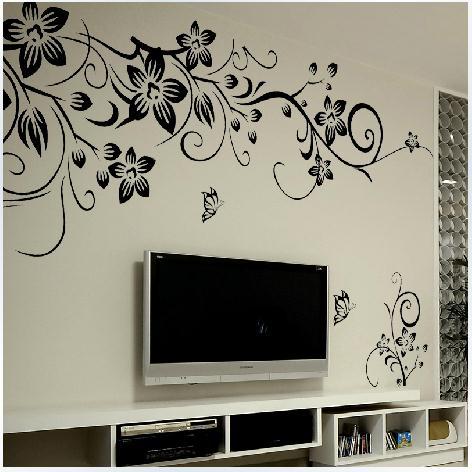 flower mural sticker