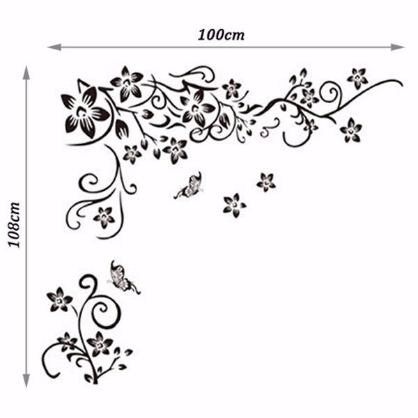flower mural sticker