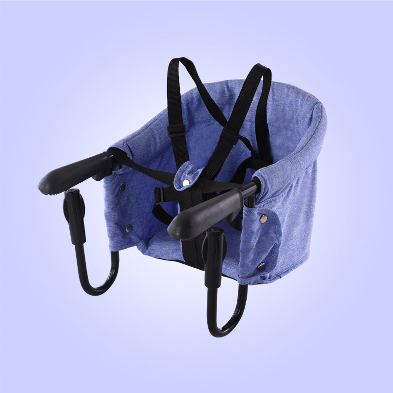 Portable baby high chair with safety belt for secure dining anywhere

