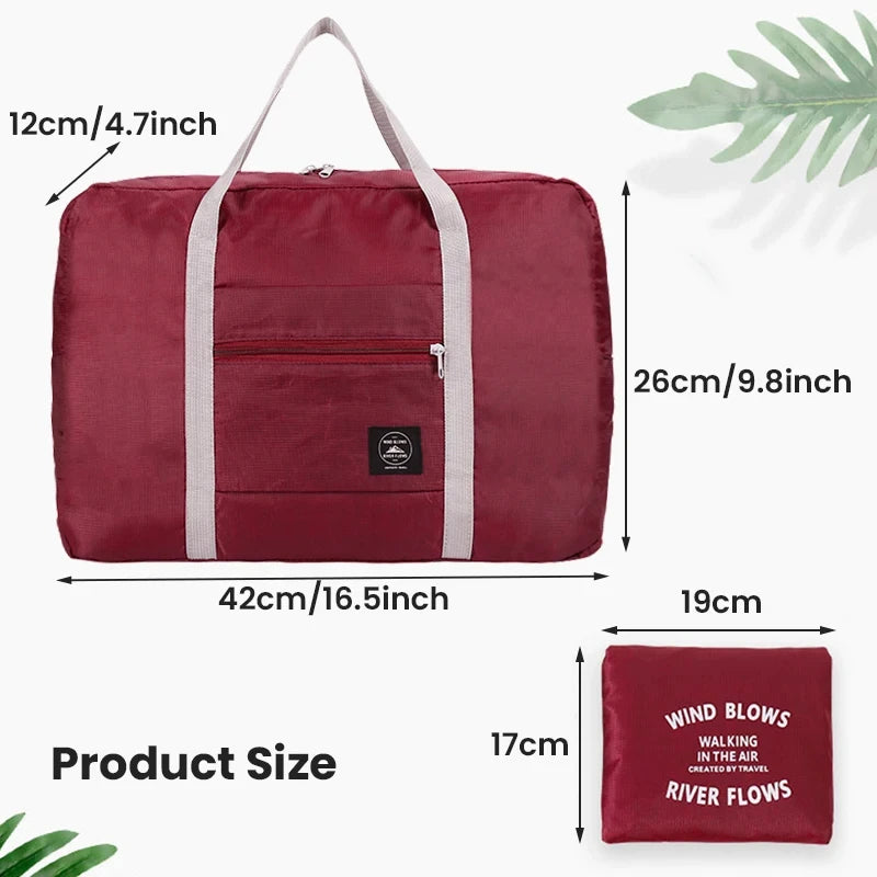 Foldable travel duffel bag for women with large capacity and lightweight design, ideal for carry on, sports, and weekend trips

