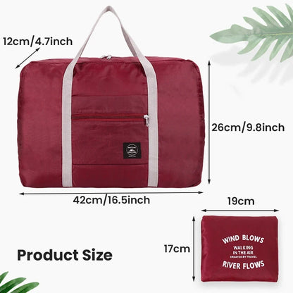 Foldable travel duffel bag for women with large capacity and lightweight design, ideal for carry on, sports, and weekend trips

