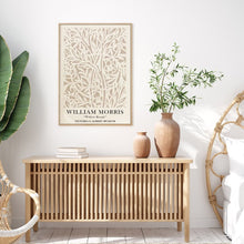 William Morris neutral wall art 100cm x 150cm canvas with wooden frame