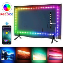 TV Backlight LED Strip Light RGB 5050 glowing behind a television
